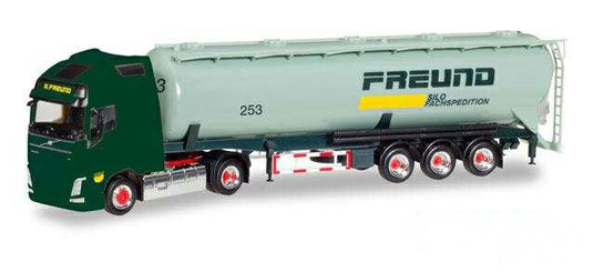 Herpa Freund Volvo FH Gl. XL silo セミトレーラー 308168 /Herpa  1/87 ミニチュア トラック 建設機械模型 工事車両