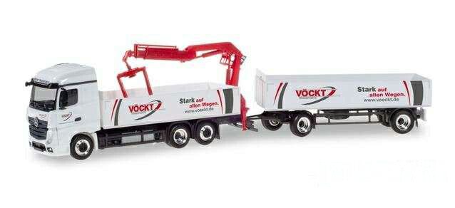 Herpa Vockt Mercedes-Benz Actros StreamSpace 2.5 pick-up trailer 310444 /Herpa  1/87 ミニチュア トラック 建設機械模型 工事車両