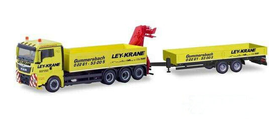 Herpa Ley Krane Gummerbach MAN TGX XL Euro 6c Loading crane low bed trailer 310741 /Herpa  1/87 ミニチュア トラック 建設機械模型 工事車両