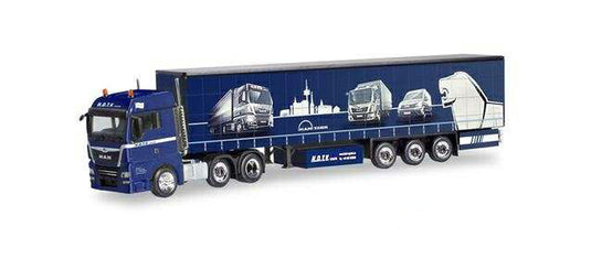 Herpa H.D.T.V MAN TGX XLX Euro 6c 6x2 curtainside trailer 311014 /Herpa  1/87 ミニチュア トラック 建設機械模型 工事車両