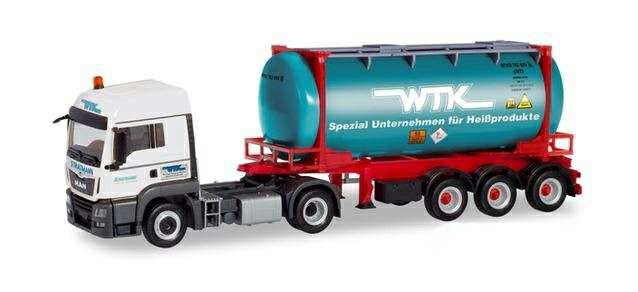 Herpa Wittener Transport Kontor Stratmann MAN TGS LX Euro 6c Swapcontainer-trailer 311021 /Herpa  1/87 ミニチュア トラック 建設機械模型 工事車両