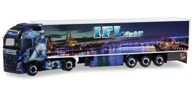 Herpa IFL Koln Volvo FH Gl. XL reefer trailer 311106 /Herpa  1/87 ミニチュア トラック 建設機械模型 工事車両