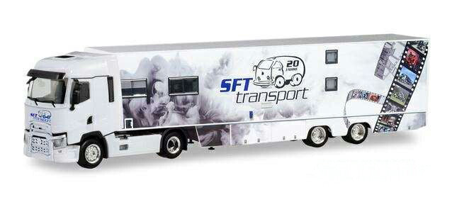 Herpa SFT Transporte / Partyauflieger Renault T closed box セミトレーラー 311243 /Herpa  1/87 ミニチュア トラック 建設機械模型 工事車両