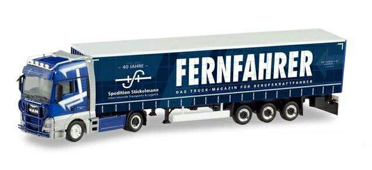 Herpa Spedition Stickelmann / Fernfahrer MAN TGX XXL Euro 4 Gardinenplanen-Sattelzug 311649 /Herpa  1/87 ミニチュア トラック 建設機械模型 工事車両