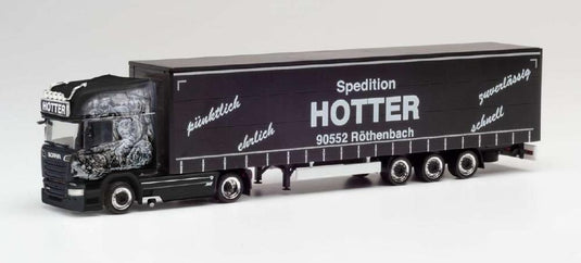 Herpa Hotter Scania R  13 TL lowliner curtain canvas セミトレーラー 311717 /Herpa  1/87 ミニチュア トラック 建設機械模型 工事車両