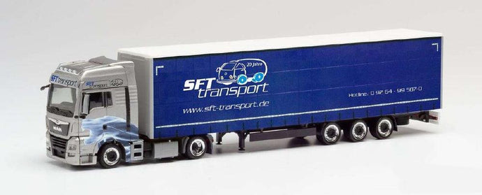 Herpa SFT Transporte MAN TGX XXL Lowliner-セミトレーラー 311816 /Herpa  1/87 ミニチュア トラック 建設機械模型 工事車両