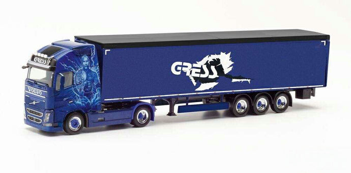 Herpa Helmut Gress Transporte Volvo FH Globetrotter XL moving floor セミトレーラー 312219 /Herpa  1/87 ミニチュア トラック 建設機械模型 工事車両