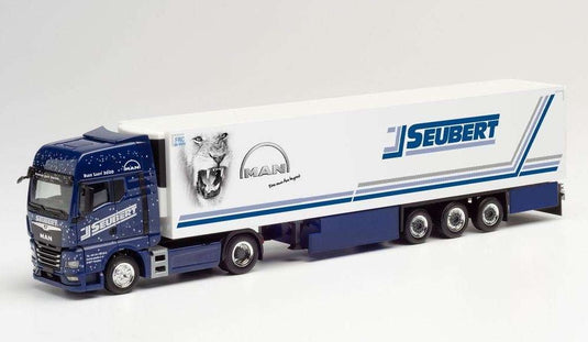 Herpa Seubert / Blue Lady 2020 MAN TGX GX refrigerated セミトレーラー 312714 /Herpa  1/87 ミニチュア トラック 建設機械模型 工事車両