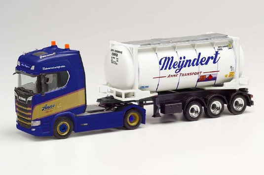Herpa Mijndert / Anne Scania CS20HD swap container セミトレーラー 312813 /Herpa  1/87 ミニチュア トラック 建設機械模型 工事車両