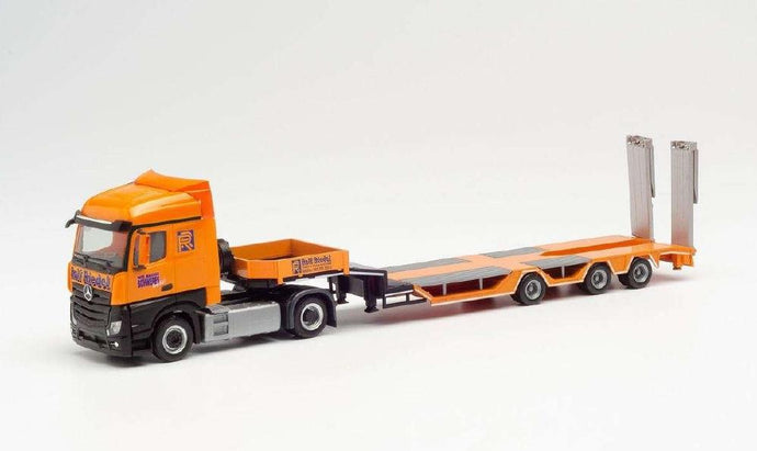 Herpa Rolf Riedel Mercedes Benz Actros Streamspace 2.5 Goldhofer Allrounder セミトレーラー 313308 /Herpa  1/87 ミニチュア トラック 建設機械模型 工事車両