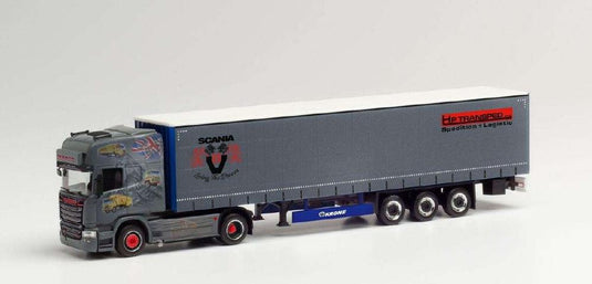 Herpa HP Transped / History Scania R ´13 TL curtain tarpaulin セミトレーラー 313483 /Herpa  1/87 ミニチュア トラック 建設機械模型 工事車両