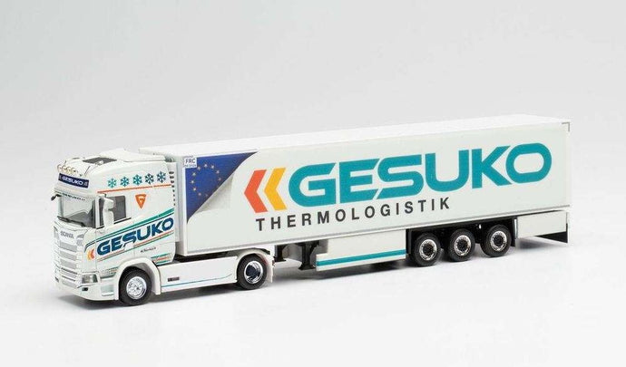 Herpa Gesuko Scania CS20HD refrigerated box セミトレーラー 313780 /Herpa  1/87 ミニチュア トラック 建設機械模型 工事車両