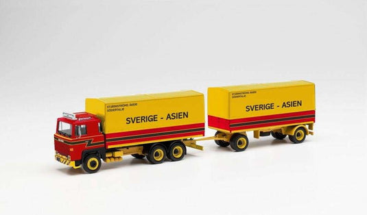 Herpa Stj?rnstroms Akeri Scania 141 tarpaulin trailer 313902 /Herpa  1/87 ミニチュア トラック 建設機械模型 工事車両