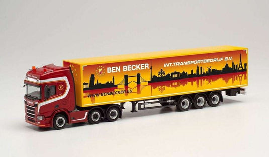 Herpa Ben Becker Scania CR20HD curtain canvas セミトレーラー 314091 /Herpa  1/87 ミニチュア トラック 建設機械模型 工事車両