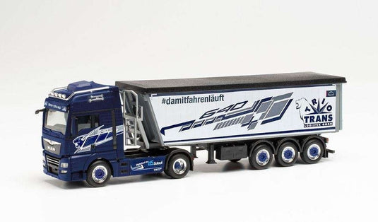 Herpa Trio-Trans MAN TGX XXL Euro 6c Stoffelliner セミトレーラー 314299 /Herpa  1/87 ミニチュア トラック 建設機械模型 工事車両