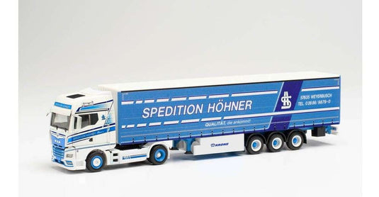 Herpa Hohner MAN TGX GX curtainside セミトレーラー 314329 /Herpa  1/87 ミニチュア トラック 建設機械模型 工事車両