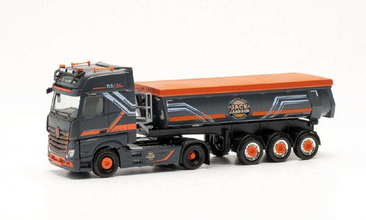 Herpa Jack Janssen Mercedes Benz Actros GigaSpace Round-Type セミトレーラー 314565 /Herpa  1/87 ミニチュア トラック 建設機械模型 工事車両