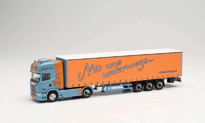 Herpa MB Cargo Scania R 13 Topline curtain tarpaulin セミトレーラー 314800 /Herpa  1/87 ミニチュア トラック 建設機械模型 工事車両