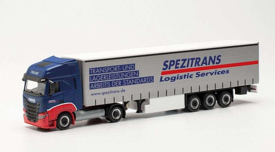 Herpa Talke Spezitrans Iveco S-Way LNG curtainside セミトレーラー 315258 /Herpa  1/87 ミニチュア トラック 建設機械模型 工事車両
