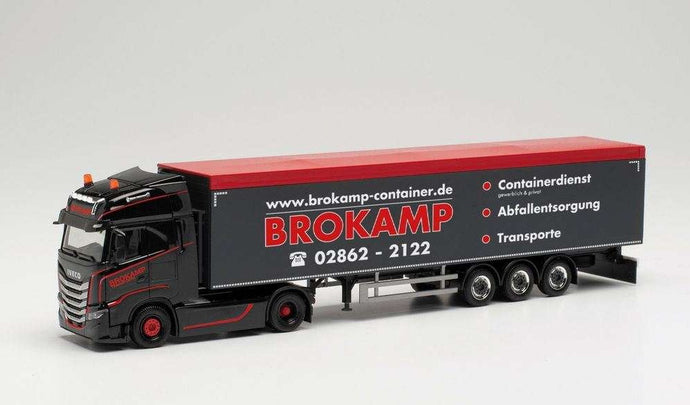 Herpa Brokamp Iveco S-Way walking floor セミトレーラー 315333 /Herpa  1/87 ミニチュア トラック 建設機械模型 工事車両