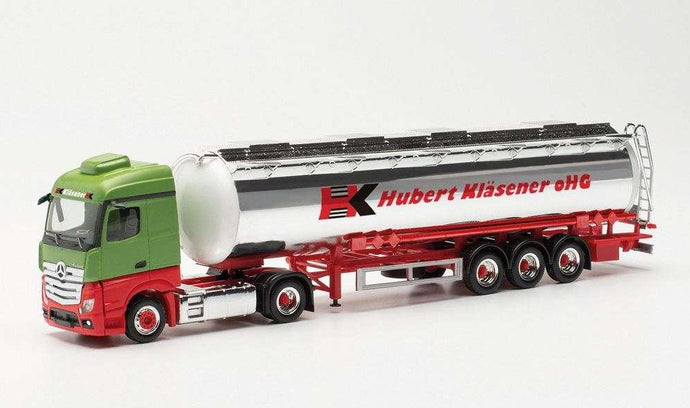 Herpa Hubert Kl?sener Mercedes Benz Actros Streamspace bulk trailer 315395 /Herpa  1/87 ミニチュア トラック 建設機械模型 工事車両