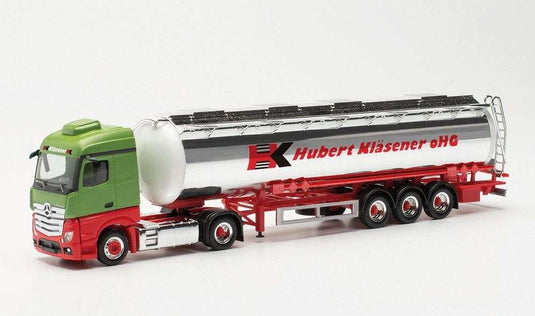 Herpa Hubert Kl?sener Mercedes Benz Actros Streamspace bulk trailer 315395 /Herpa  1/87 ミニチュア トラック 建設機械模型 工事車両