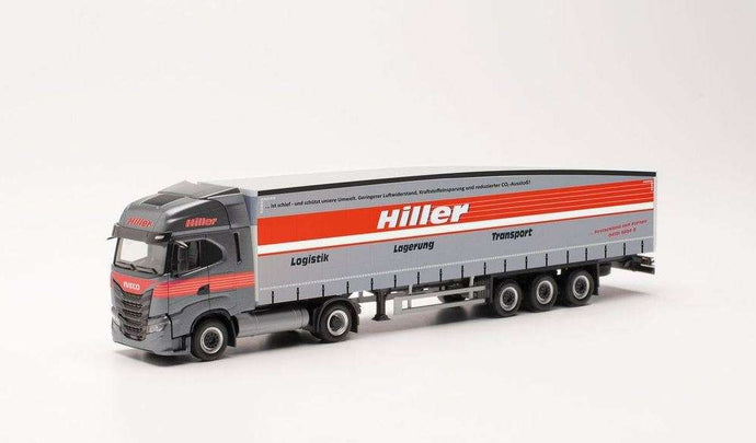 Herpa Hiller Logistik Iveco S-Way Schmitz EcoFlex セミトレーラー 315548 /Herpa  1/87 ミニチュア トラック 建設機械模型 工事車両