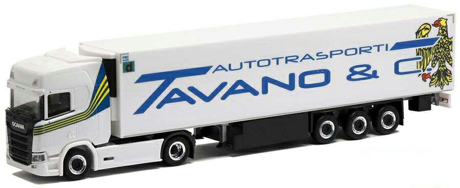 Herpa Tavano Autotransporti Scania CR HD Medi refrigerated box trailer  401934 /Herpa 1/87 ミニチュア トラック 建設機械模型 工事車両