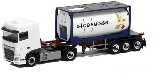 Herpa Hofer / Alco Suisse DAF XF Euro 6 Space Cab 20ft Tankcontainer 5032 /Herpa  1/87 ミニチュア トラック 建設機械模型 工事車両
