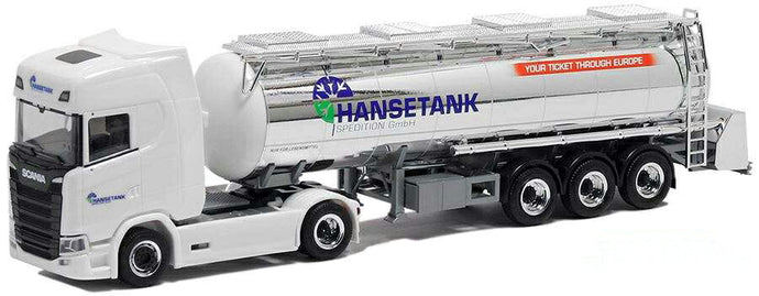 Herpa Hansetank Scania CS20HD chromtank trailer 5052 /Herpa  1/87 ミニチュア トラック 建設機械模型 工事車両