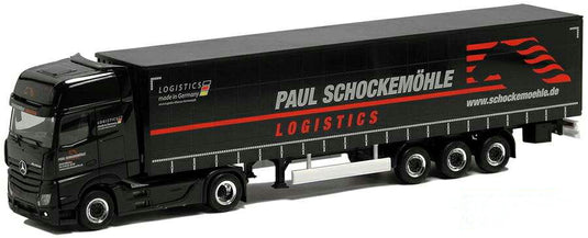 Herpa Schockemoehle Spedition Mercedes Benz Actros Gigaspace 2018 curtain canvas trailer 5065 /Herpa  1/87 ミニチュア トラック 建設機械模型 工事車両