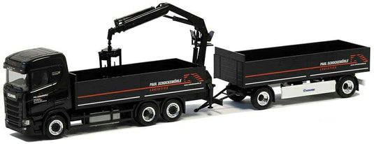 Herpa Schockemohle Scania CS20ND building material trailer truck loading crane 5116 /Herpa  1/87 ミニチュア トラック 建設機械模型 工事車両
