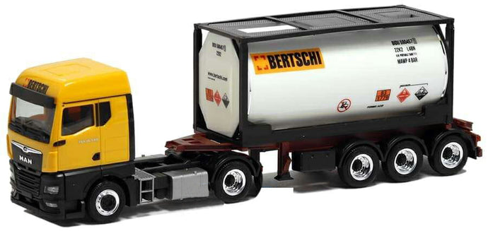 Herpa Bertschi MAN TGX GM 20ft tank container セミトレーラー 5146 /Herpa  1/87 ミニチュア トラック 建設機械模型 工事車両