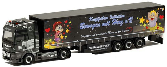 Herpa Rubart Spedition Bewegung mit Herz Edition 2 MAN TG XXL Euro 6 curtainside trailer 5155 /Herpa  1/87 ミニチュア トラック 建設機械模型 工事車両