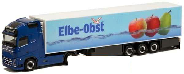 Herpa Elbe Obst Volvo FH05 Globetrotter XL Euro Reefer Box セミトレーラー 5167 /Herpa  1/87 ミニチュア トラック 建設機械模型 工事車両