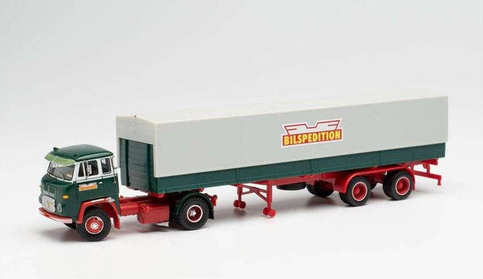 Herpa Schwarz Modellbau Bilspedition Scania LB 76 Planen-Sattelzug 87MBS026017 /Herpa  1/87 ミニチュア トラック 建設機械模型 工事車両