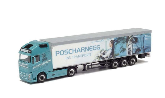Herpa Poscharnegg Volvo FH 13 Globetrotter XL moving floor セミトレーラー 930772 /Herpa  1/87 ミニチュア トラック 建設機械模型 工事車両