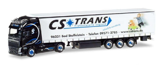 Herpa CS Trans Professionelle Logistik Volvo FH Globetrotter XL curtainside セミトレーラー 931519 /Herpa  1/87 ミニチュア トラック 建設機械模型 工事車両