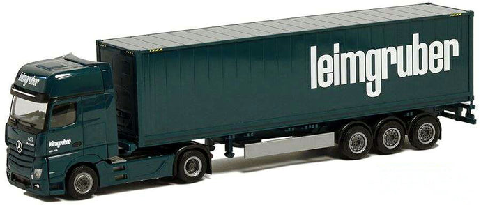 Herpa Leimgruber Mercedes Benz Actros Gigaspace Container Truck 935920 /Herpa  1/87 ミニチュア トラック 建設機械模型 工事車両
