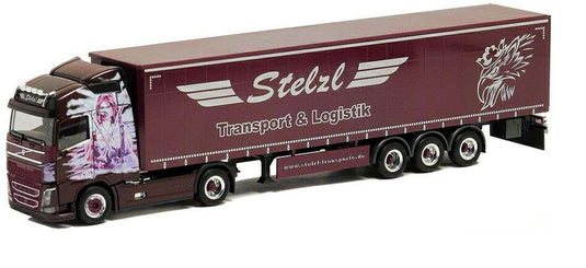 Herpa Stelzl Volvo FH Globetrotter curtainside セミトレーラー 936804 /Herpa  1/87 ミニチュア トラック 建設機械模型 工事車両