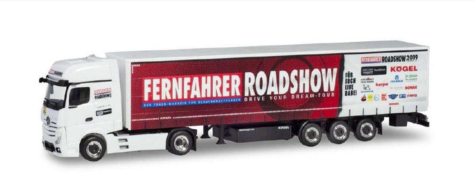 Herpa Fernfahrer - Truck Grand Prix 2019 Mercedes Benz Actros Gigaspace curtainside セミトレーラー 937078 /Herpa  1/87 ミニチュア トラック 建設機械模型 工事車両