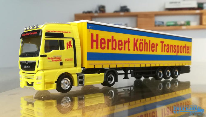 Herpa Herbert Kohler MAN TGX XXL curtainside trailer 938327 /Herpa  1/87 ミニチュア トラック 建設機械模型 工事車両