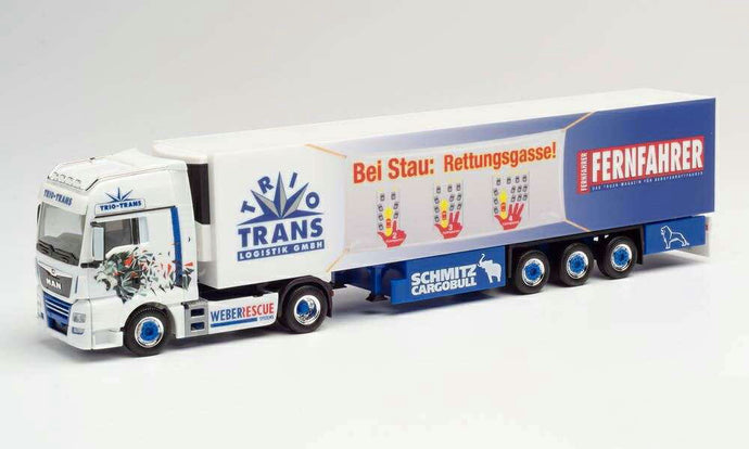 Herpa Trio Trans MAN TGX XXL truck model reefer trailer 940863 /Herpa  1/87 ミニチュア トラック 建設機械模型 工事車両