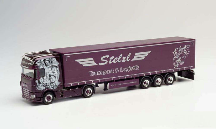 Herpa Stelzl DAF XF Super Space Cab Curtainside セミトレーラー 941259 /Herpa  1/87 ミニチュア トラック 建設機械模型 工事車両