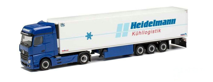 Herpa Heidelmann Spedition Mercedes Benz Actros Bigspace reefer trailer 945813 /Herpa  1/87 ミニチュア トラック 建設機械模型 工事車両