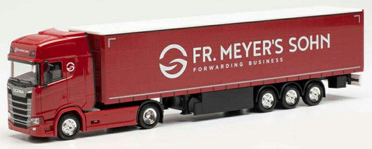 Herpa Fr. Meyers Sohn Scania CS HD Medi curtain tarpaulin trailer 947176 /Herpa  1/87 ミニチュア トラック 建設機械模型 工事車両