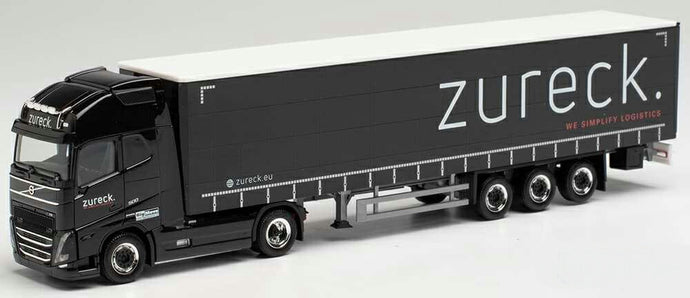 Herpa Zureck Logistics Volvo FH Globetrotter Gardinenplanenauflieger 948401 /Herpa  1/87 ミニチュア トラック 建設機械模型 工事車両