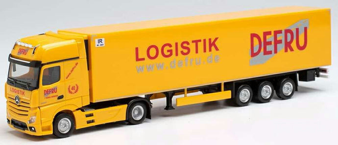 Herpa Defru Logistik Mercedes Benz Actros GigaSpace Euro refrigerated box セミトレーラー 948531 /Herpa  1/87 ミニチュア トラック 建設機械模型 工事車両