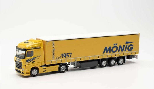Herpa Monig Mercedes Benz Actros StreamSpace curtain tarpaulin セミトレーラー 950015 /Herpa  1/87 ミニチュア トラック 建設機械模型 工事車両