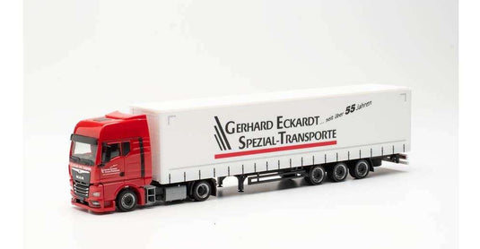 Herpa Eckardt Spezial-Transporte MAN TGX GX Jumbo Curtain セミトレーラー 950770 /Herpa  1/87 ミニチュア トラック 建設機械模型 工事車両